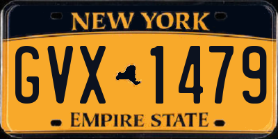 NY license plate GVX1479