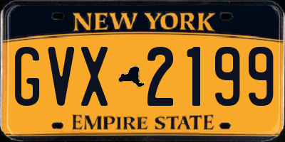 NY license plate GVX2199