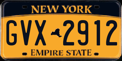 NY license plate GVX2912