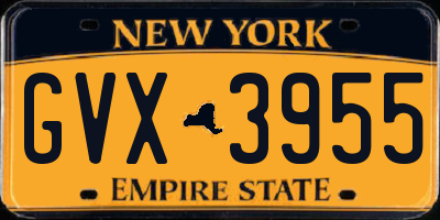 NY license plate GVX3955
