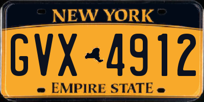 NY license plate GVX4912