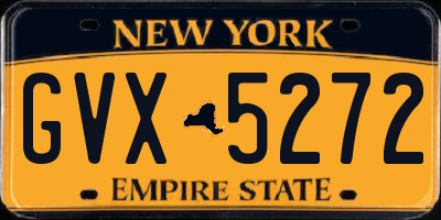 NY license plate GVX5272