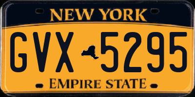 NY license plate GVX5295