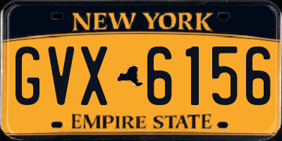 NY license plate GVX6156