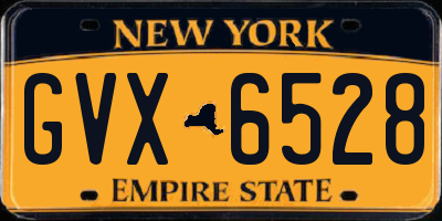 NY license plate GVX6528