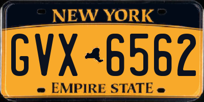 NY license plate GVX6562