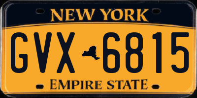 NY license plate GVX6815
