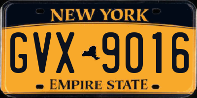 NY license plate GVX9016