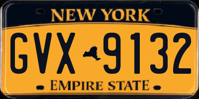 NY license plate GVX9132
