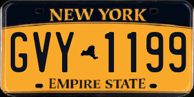 NY license plate GVY1199