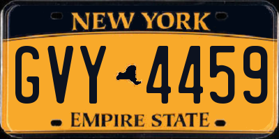 NY license plate GVY4459