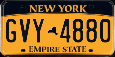 NY license plate GVY4880