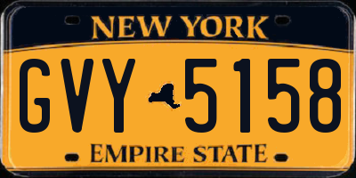 NY license plate GVY5158