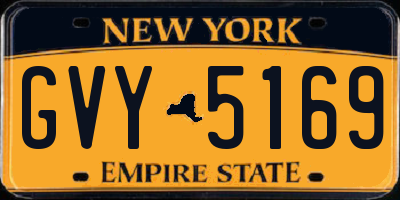 NY license plate GVY5169