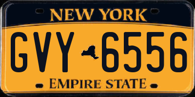 NY license plate GVY6556