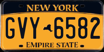 NY license plate GVY6582