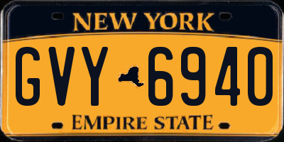 NY license plate GVY6940