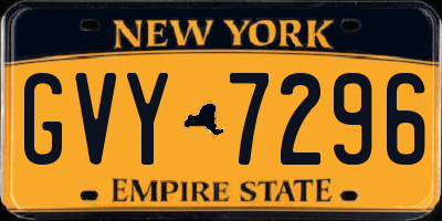 NY license plate GVY7296