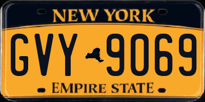 NY license plate GVY9069