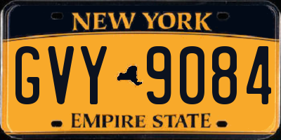 NY license plate GVY9084