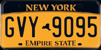 NY license plate GVY9095