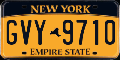 NY license plate GVY9710