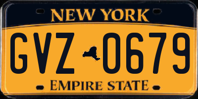 NY license plate GVZ0679