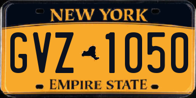 NY license plate GVZ1050