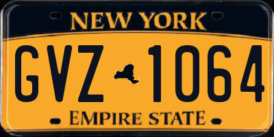 NY license plate GVZ1064