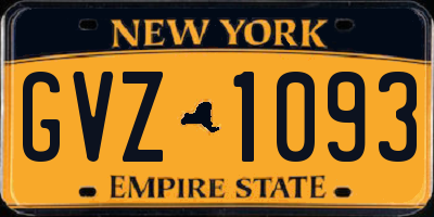 NY license plate GVZ1093