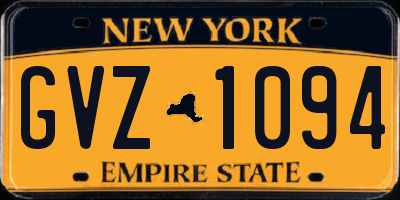 NY license plate GVZ1094