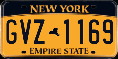NY license plate GVZ1169