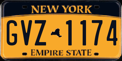 NY license plate GVZ1174