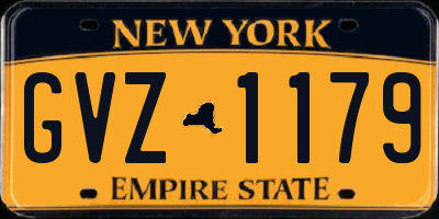NY license plate GVZ1179