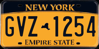 NY license plate GVZ1254
