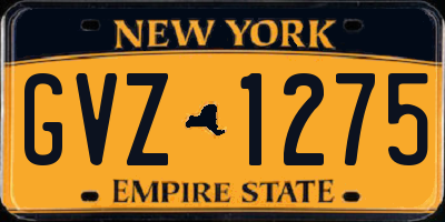 NY license plate GVZ1275