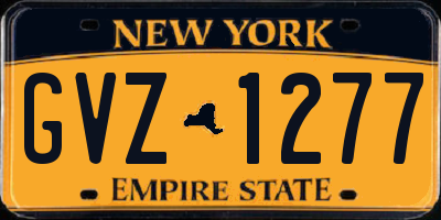 NY license plate GVZ1277