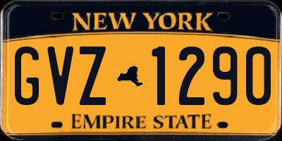 NY license plate GVZ1290