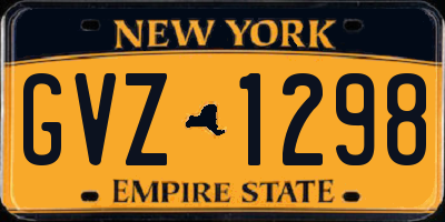 NY license plate GVZ1298