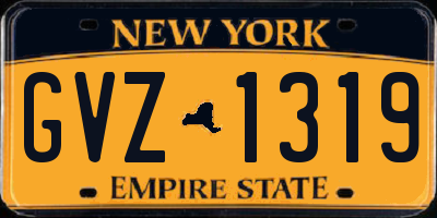 NY license plate GVZ1319