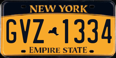 NY license plate GVZ1334