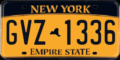 NY license plate GVZ1336