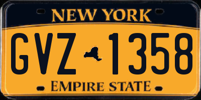 NY license plate GVZ1358