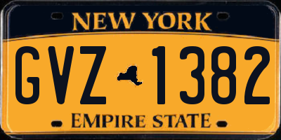 NY license plate GVZ1382