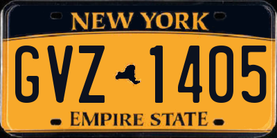 NY license plate GVZ1405