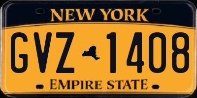 NY license plate GVZ1408
