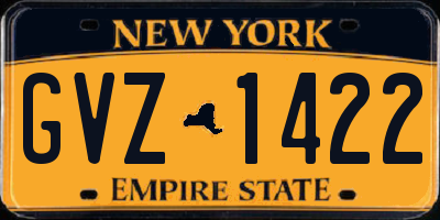 NY license plate GVZ1422