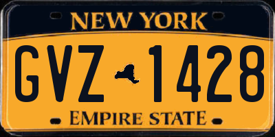 NY license plate GVZ1428