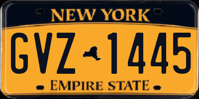 NY license plate GVZ1445