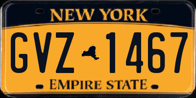 NY license plate GVZ1467